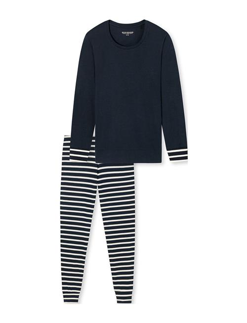 Schiesser Long Pyjamas Midnight Blue - Casual Essentials Schiesser Navy