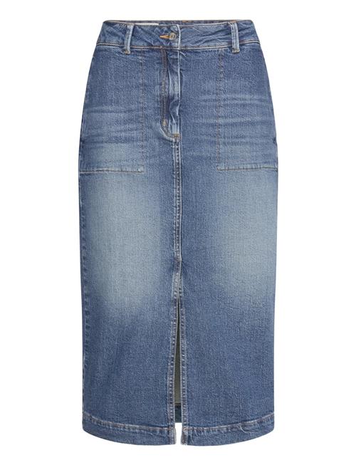 Denim Slit Skirt GANT Blue