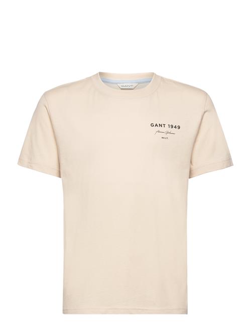 Graphic Script Relaxed T-Shirt GANT Beige