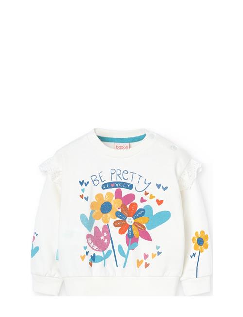 Boboli Fleece Sweatshirt For Baby Girl -Bci Boboli White