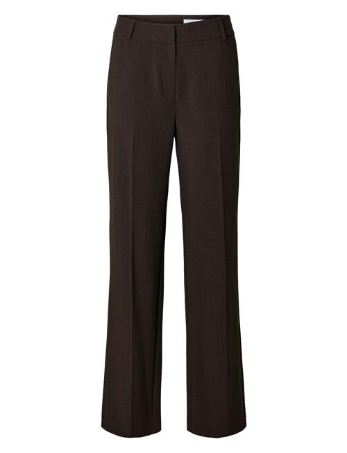 Selected Femme Slfrita Mw Wide Pant Mel Noos Selected Femme Brown