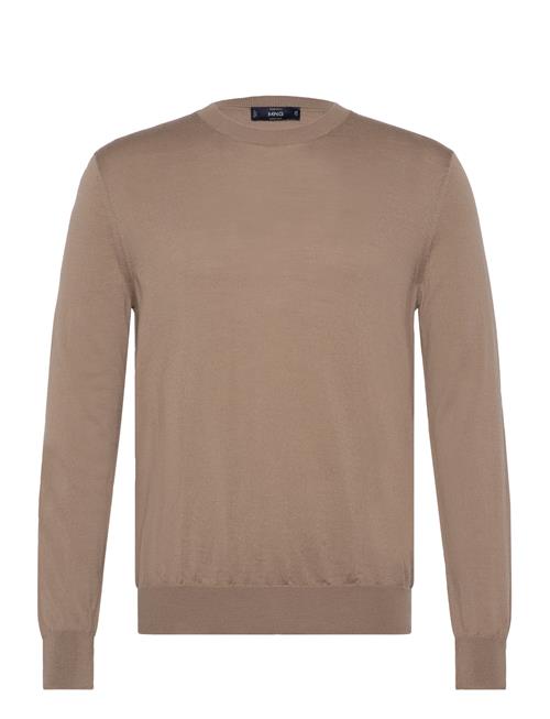 100 Wool Medium-Knit Sweater Mango Beige