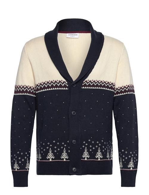 Xmas Shawl Collar Cardigan Lindbergh Navy