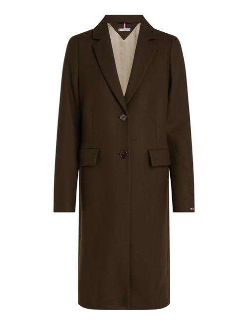 Tommy Hilfiger Wool Blend Classic Coat Tommy Hilfiger Brown