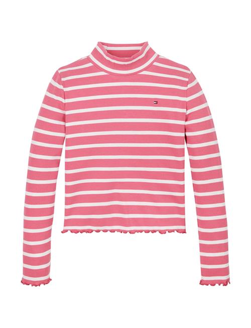 Mock Neck Rib Top Ls Tommy Hilfiger Pink