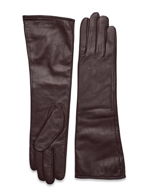 GANT Long Leather Gloves GANT Brown