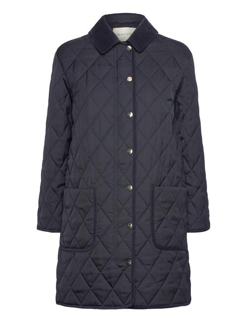 Quilted Cord Detailed Coat GANT Navy