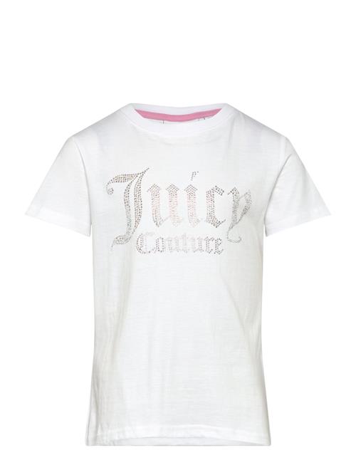 Juicy Couture Diamante Fitted Tee Juicy Couture White