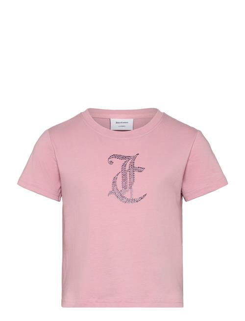 Juicy Couture Tonal Diamante Tee Juicy Couture Pink