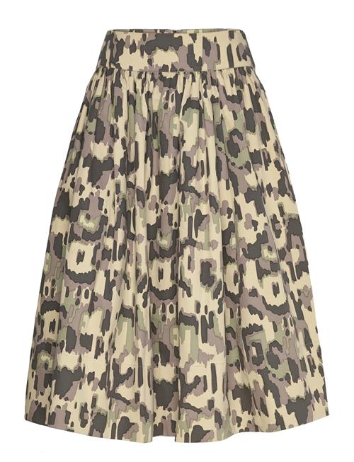 Rabens Saloner Cyber Drill Full Skirt - Silke Rabens Sal R Khaki