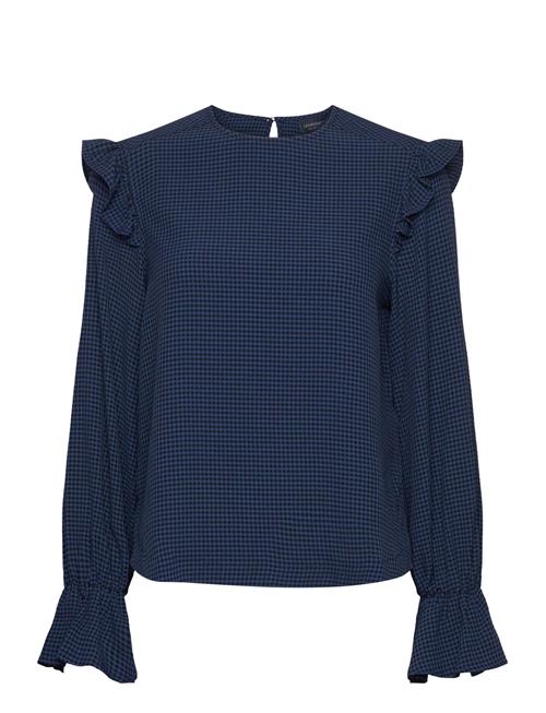 Lexington Clothing Carmen Check Blouse Lexington Clothing Blue