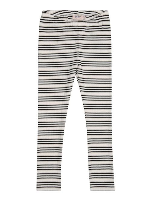ONLY GIRLS Leggings 'KMGCECILIA'  navy / sølv / hvid