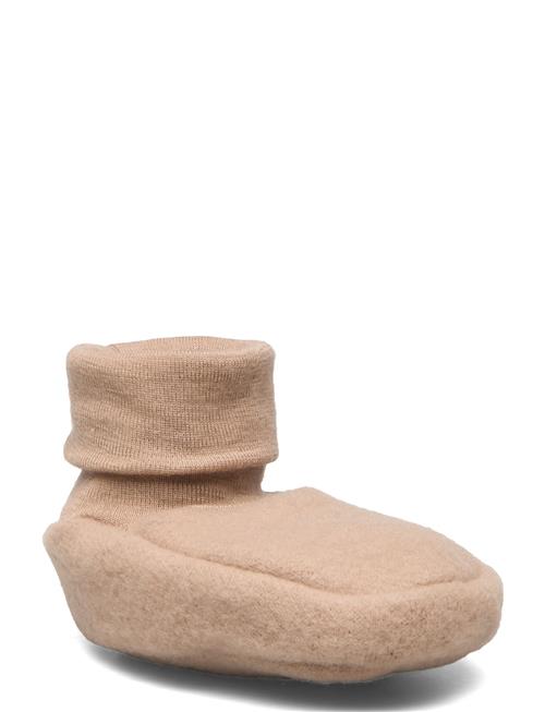 Müsli by Green Cotton Woolly Fleece Booties Müsli By Green Cotton Beige