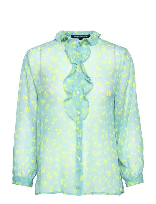 French Connection Bonita Ruffle Front Ls Shirt French Connection Patterned