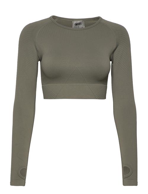 aim´n Motion Seamless Cropped Long Sleeve Aim´n Khaki