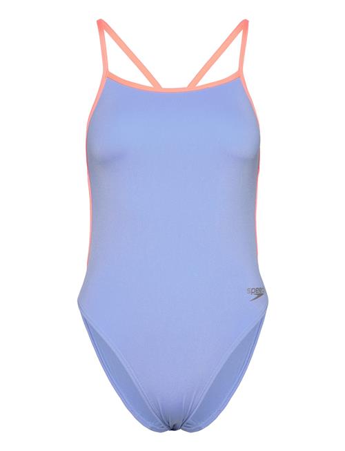 Speedo Womens Solid Vback Speedo Blue