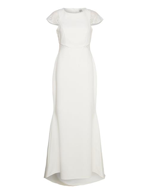 Se Yaschrista Cs Maxi Train Dress - Celeb YAS White ved Booztlet