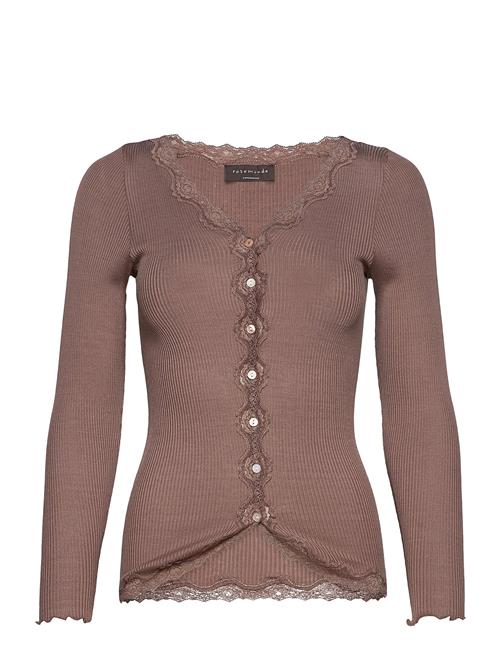 Rosemunde Rwbabette Ls V-Neck Regular Lace Ca Rosemunde Brown