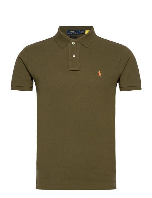 Polo Ralph Lauren Slim Fit Mesh Polo Shirt Polo Ralph Lauren Khaki