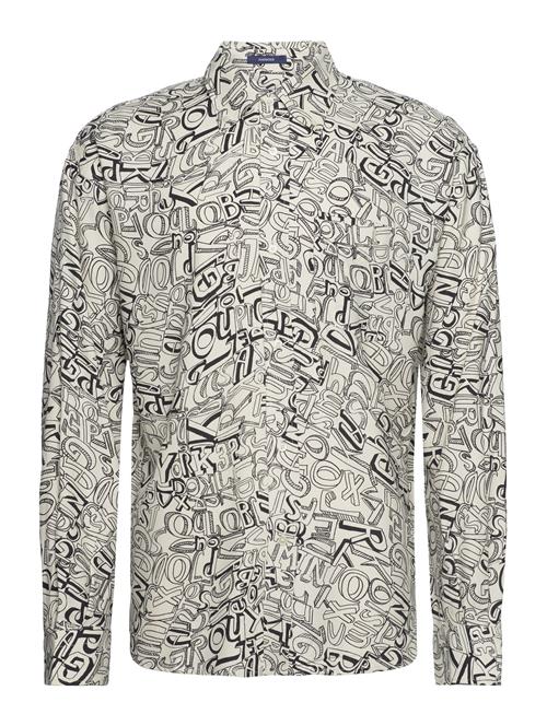 GANT D1. Os Typography Silk Shirt GANT Cream