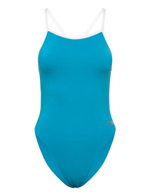 Speedo Womens Solid Vback Speedo Blue