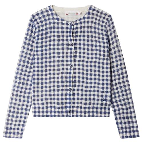 Bonpoint Tyra Cardigan Navy Check | Marine blå | 4 years