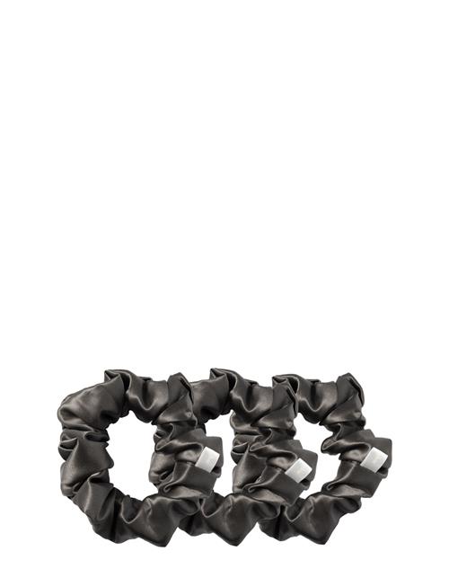 Cloud & Glow Silk Scrunchies 4 Cm Charcoal Cloud & Glow Black