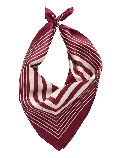 GANT Monogram Border Silk Scarf GANT Red