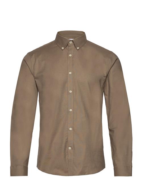 Oxford Superflex Shirt L/S Lindbergh Brown