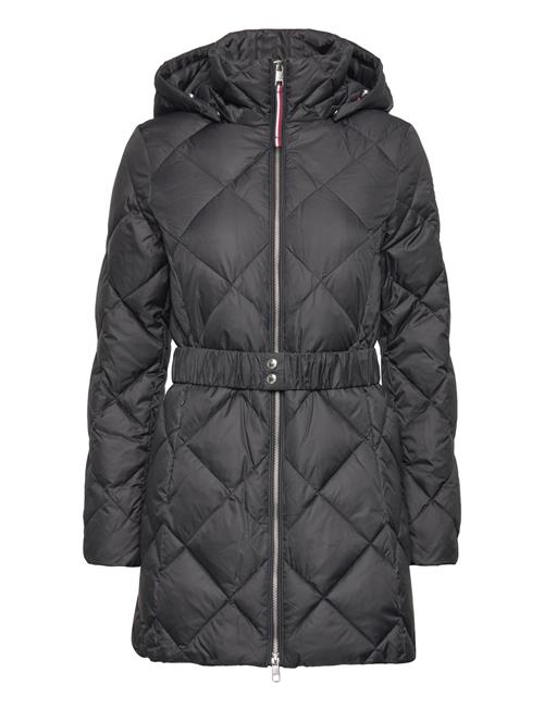 Tommy Hilfiger Elevated Belted Quilted Coat Tommy Hilfiger Black