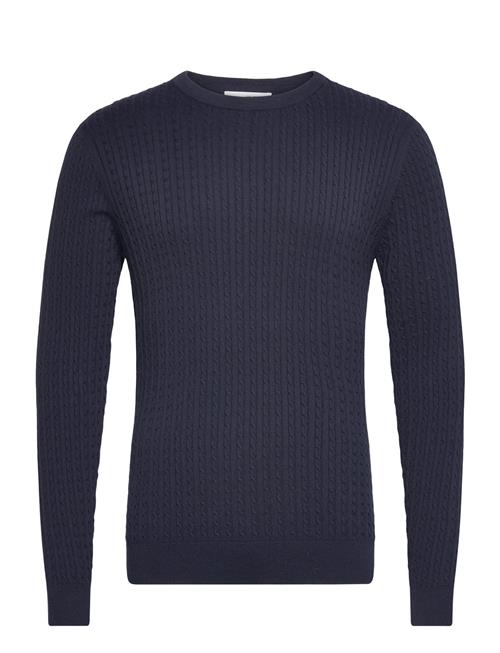 Selected Homme Slhberg Cable Crew Neck Noos Selected Homme Navy