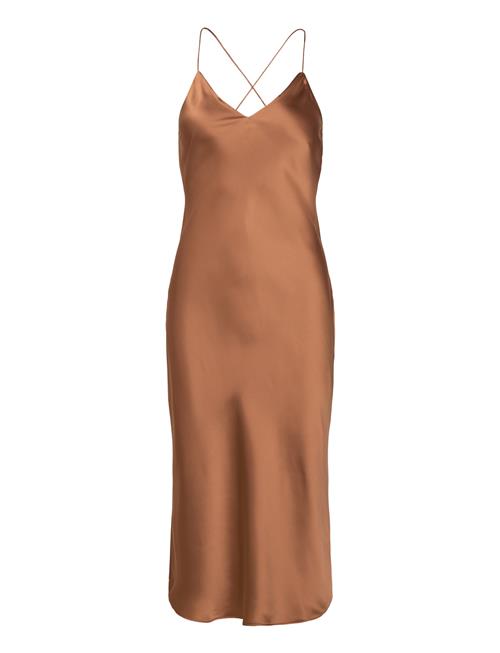 Lauren Ralph Lauren Charmeuse Slip Dress Lauren Ralph Lauren Brown