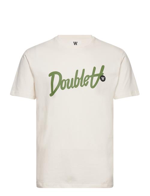 Double A by Wood Wood Ace Script & Badge T-Shirt Double A By Wood Wood Cream