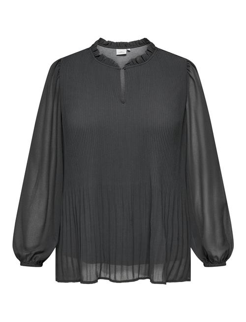 ONLY Carmakoma Carpiona L/S Plisse Blouse Wvn ONLY Carmakoma Black