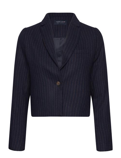 Lexington Clothing Paula Pinstripe Wool Blend Cropped Blazer Lexington Clothing Navy