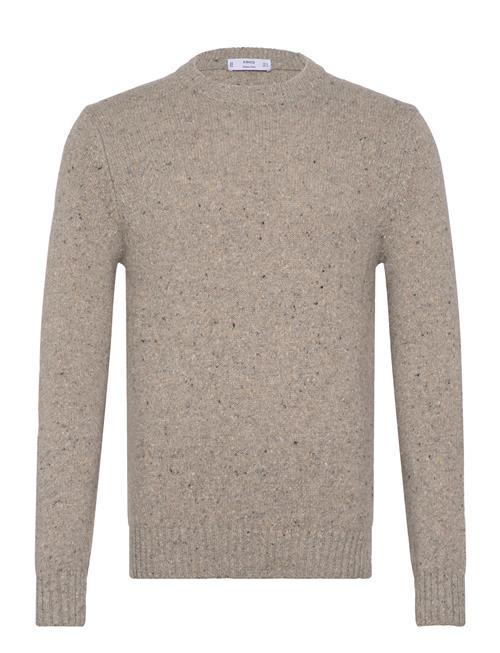 Mango Marled Wool Knitted Sweater Mango Beige