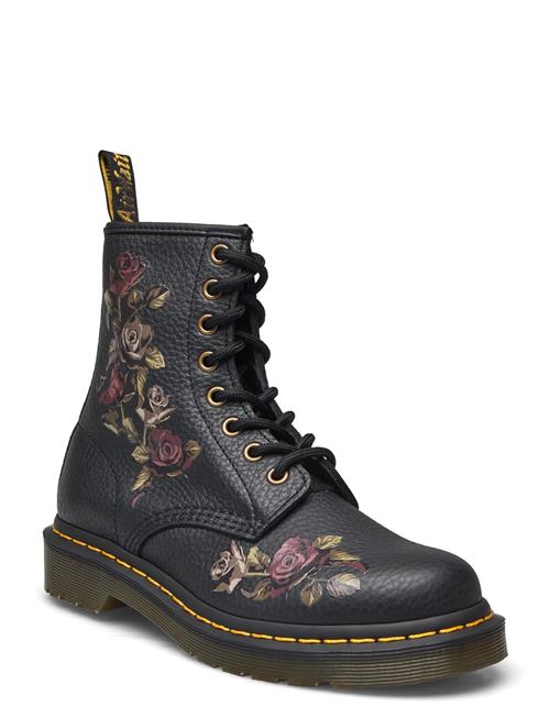 Dr. Martens 1460 Black Decayed Roses Classic Tumbled Nappa Dr. Martens Black