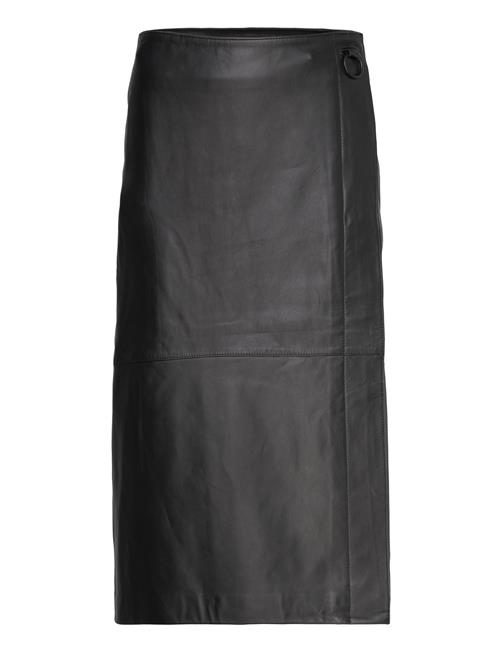 Se Seri Leather Wrap Skirt Dante6 Black ved Booztlet