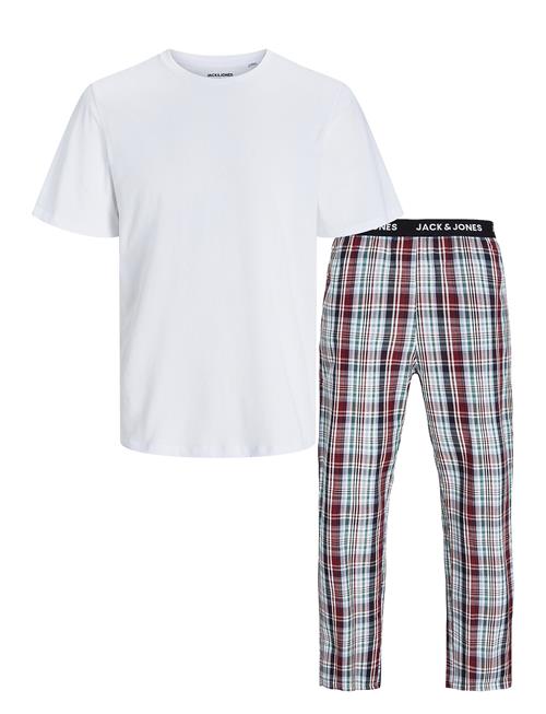 Jack & Jones Jacluca Ss Tee And Woven Pants Giftbox Jack & J S White