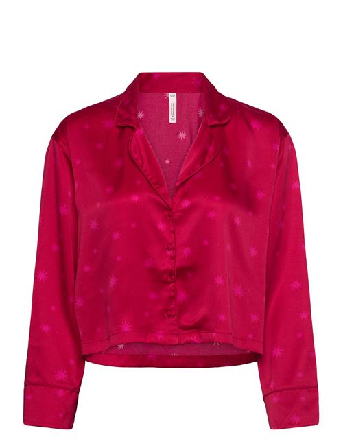 Hunkemöller Satin Long-Sleeved Jacket Hunkemöller Red