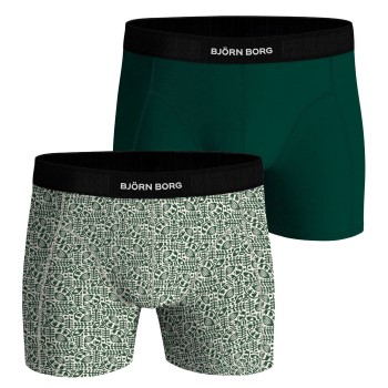 Björn Borg Bjorn Borg Premium Cotton Stretch Boxer Brief 2P Grøn/Hvid bomuld X-Large Herre