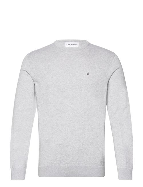 Cotton Silk Blend Cn Sweater Calvin Klein Grey