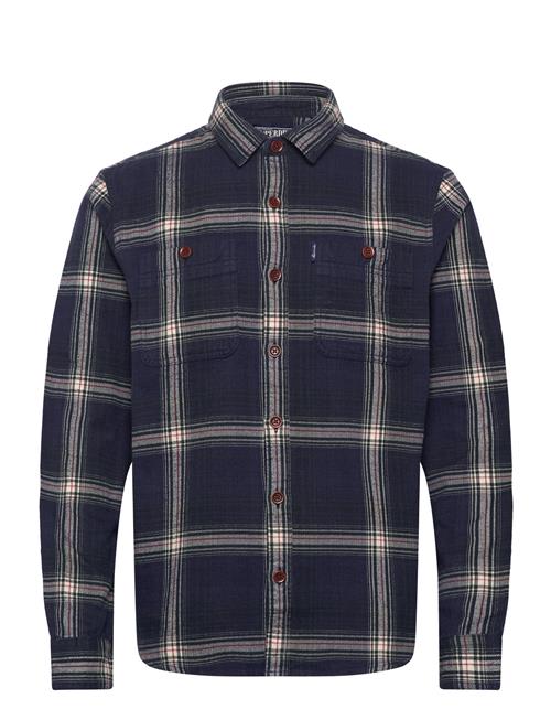 Superdry Vintage Check Overshirt Superdry Navy