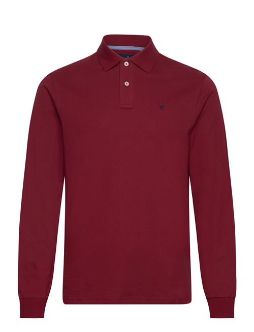 Slim Fit Logo Ls Hackett London Burgundy