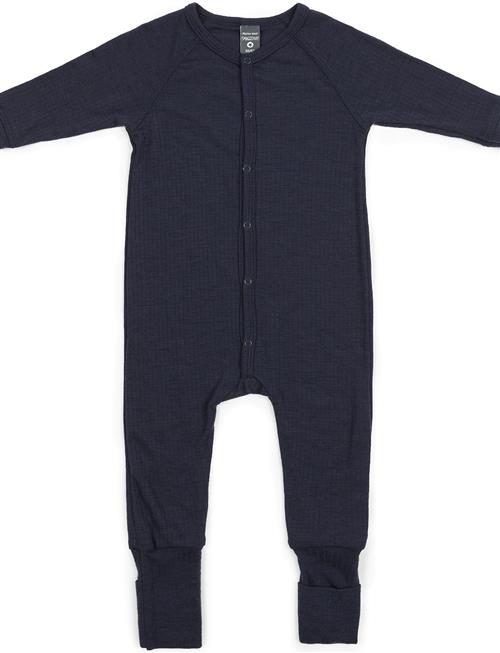 Smallstuff Night Suit, Navy Drop Needle, Merino Wool Smallstuff Navy