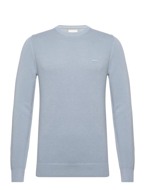 Cotton Pique C-Neck GANT Blue