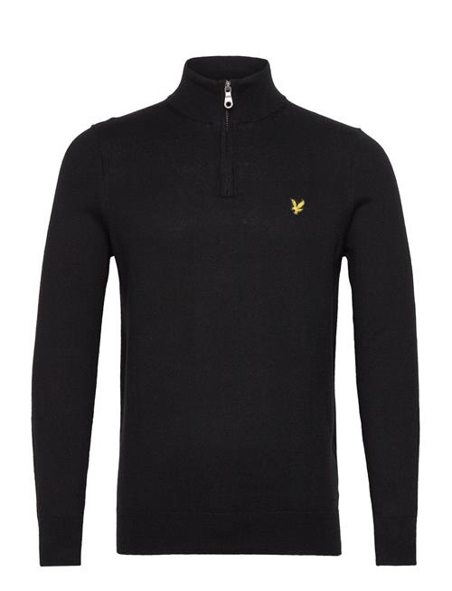 Lyle & Scott Cotton Merino Quarter Zip Jumper Lyle & Scott Black