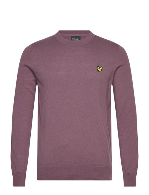 Lyle & Scott Cotton Merino Crew Neck Jumper Lyle & Scott Purple