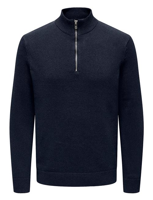 Onsfabian Life Reg 7 Half Zip Knit ONLY & SONS Navy