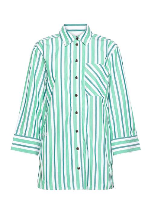 Ganni Stripe Cotton Ganni Green